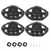 Lylithuif RC Car Rubber Crawler Tires, 4-Pack, for WPL 1/16 RC Military Trucks view 1