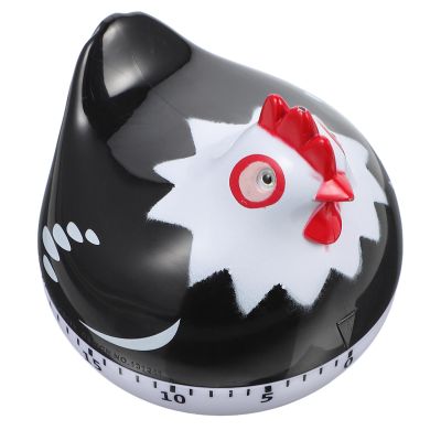 Mechanical Kitchen Timer, Cartoon Design, ABS, Black, 1 Count