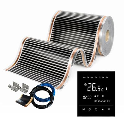 CALORIQUE NEO Infrared Heating Film, Electric Underfloor Heating, 100 cm, 150 W/m, 5.0 m, incl. Warm Life Touchscreen Thermostat