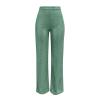 Women's Silver High-Waisted Wide-Leg Sequin Pants – 70s Party Style (01 GN1, L) view 3
