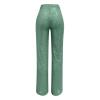 Women's Silver High-Waisted Wide-Leg Sequin Pants – 70s Party Style (01 GN1, L) view 4