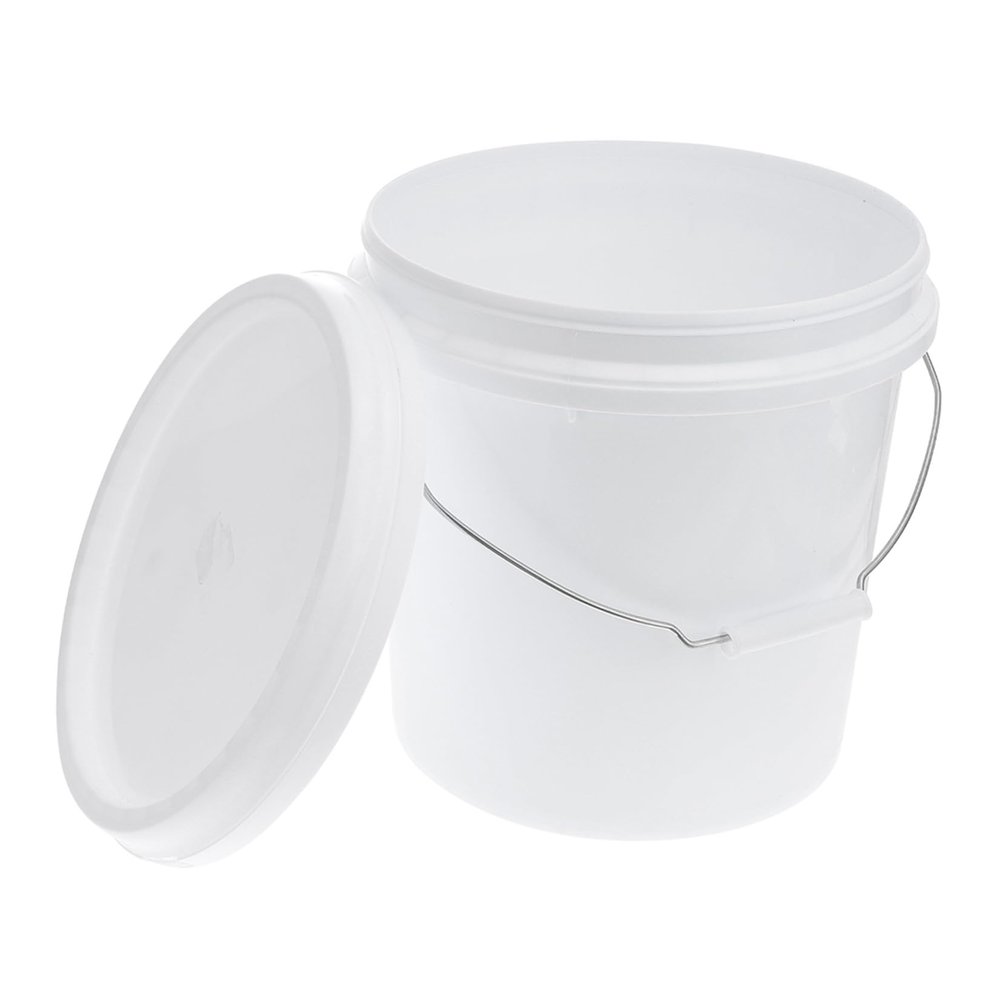 Healifty Lightweight 8L Airtight Plastic Bucket with Lid and Handle