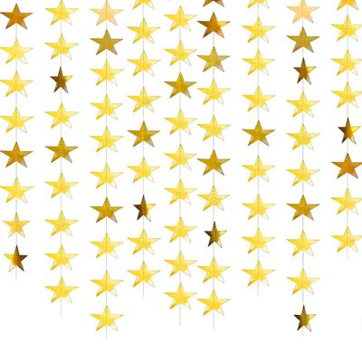 Gold Star Garland, 3 Pieces 4m