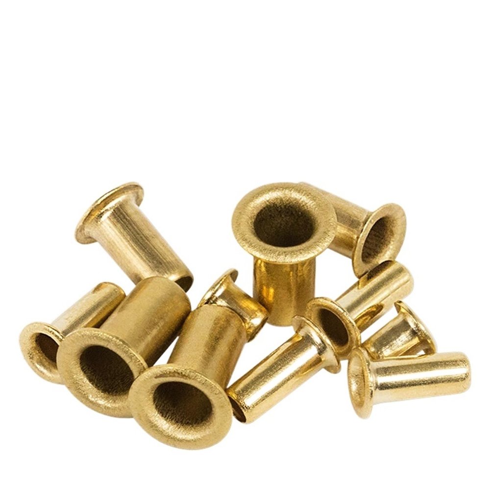 Aacursopv 50–1000 pcs Copper Through-Hole Rivet Sleeves, M0.9–M6