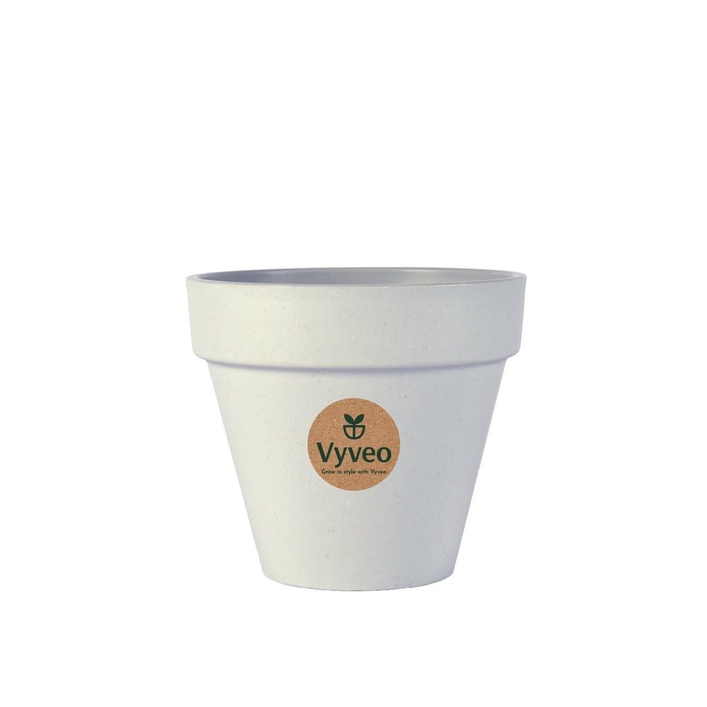Vyveo Oslo Flower Pot, 14 x 12 cm, Light Gray