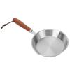 Aolidsive Stainless Steel Frying Pan with Wooden Handle, 12 cm view 2