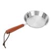 Aolidsive Stainless Steel Frying Pan with Wooden Handle, 12 cm view 3