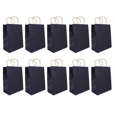 Artibetter 10-Pack Kraft Paper Bags with Handles, 21 x 27 x 11 cm