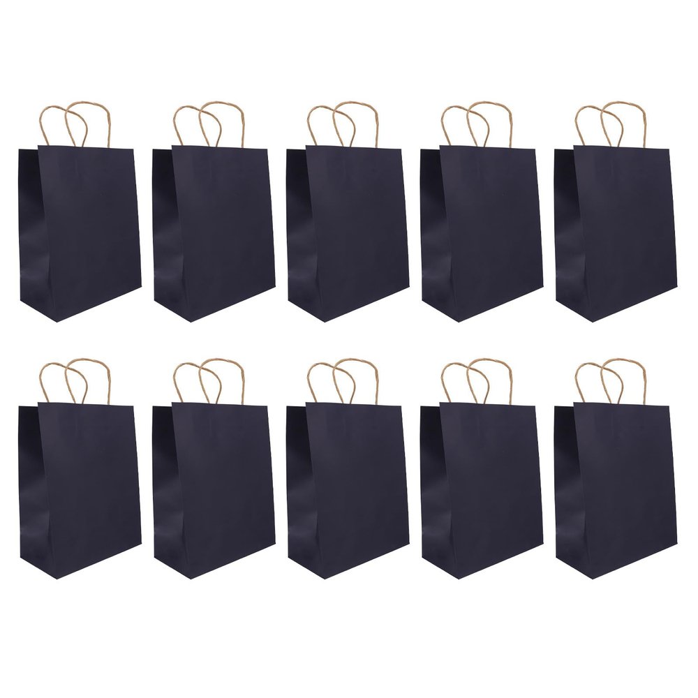 Artibetter 10-Pack Kraft Paper Bags with Handles, 21 x 27 x 11 cm
