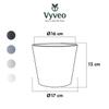 Vyveo Norden Planter, Set of 2, 17 x 15 cm, Dark Gray view 3