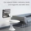 Ciieeo 4-Tier Wall-Mounted A4 Metal Document Organizer, Black view 2