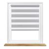 Window DEKOR Gray No-Drill Double Roller Blind, W111 x H150 cm view 1
