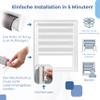 Window DEKOR Gray No-Drill Double Roller Blind, W111 x H150 cm view 2
