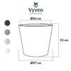Vyveo Norden Planter, 2-Piece Set, 27 x 23, Black, Indoor & Outdoor view 3