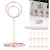 Smandy 10-Pack Table Number Holders, Iron Material, Round Base, Cute Design for Weddings, Parties, and Home Decor (Rose Gold) view 3