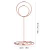 Smandy 10-Pack Table Number Holders, Iron Material, Round Base, Cute Design for Weddings, Parties, and Home Decor (Rose Gold) view 4