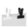 Heavy-Duty Spring Clamp Clips, Black and White Metal with Rubber Hinge, 8 Pieces view 3