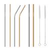 DUINIU 6 Metal Straws with 2 Cleaning Brushes view 1