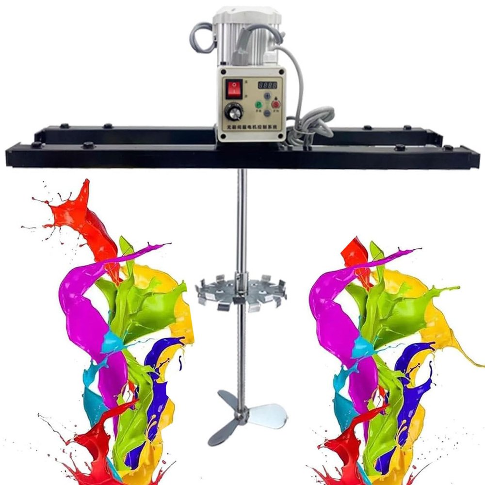 Electric Tank Mixer with Folding Propeller and Telescopic Agitator for Ink Dissolving and Industrial Mixing