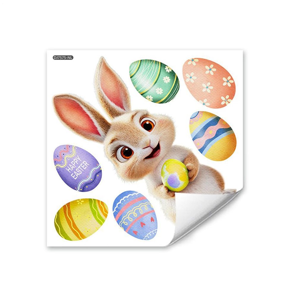 Reusable Window Sticker Set - Easter Bunny Decoration