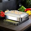 45.7 x 27.9 cm Heavy-Duty Stainless Steel Lasagna Pan with 2 mm Construction and Flanged Lid for Moisture Retention (41) view 4