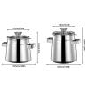 HUANGING Stainless Steel Grease Container with Removable Filter view 4