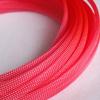 Braided High-Density PET Cable Sleeve, 214 mm, Expandable UV-Protective Split Sleeve, Flame-Retardant, UV Pink, 30 mm x 5 m view 1