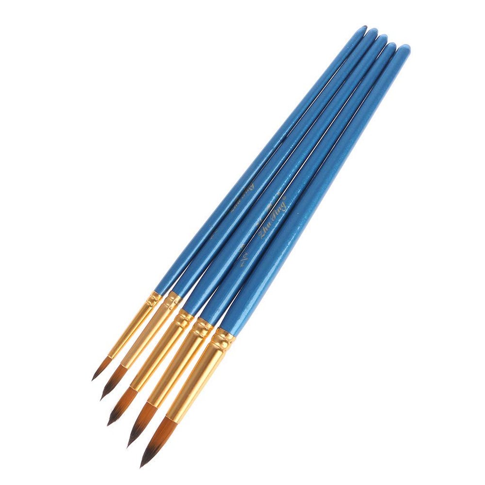 Watercolor and Gouache Brushes Set, 5 Pieces