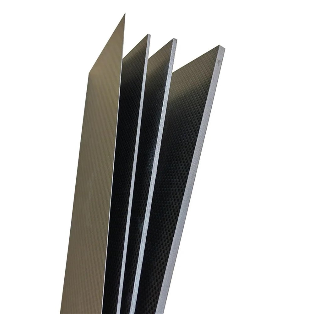 High-Strength 3K Carbon Fiber Sheet, 95 x 245 mm, 0.55 mm Thick, Lightweight and Durable, 1 Piece (2.0 mm Plain Matte)
