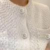 2PCS Pearl Flower Button Covers view 2