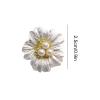 2PCS Pearl Flower Button Covers view 3