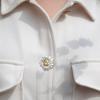 2PCS Pearl Flower Button Covers view 4