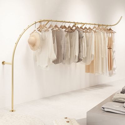 Creative Wall-Mounted Clothing Rack with Pipe Shelf, Gold Towel and Clothing Organizer (350 cm)