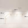 Creative Wall-Mounted Clothing Rack with Pipe Shelf, Gold Towel and Clothing Organizer (350 cm) view 2