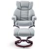 Recliner Chair with Footstool, 160 kg Capacity, 135° Reclining and Swivel, Black view 4