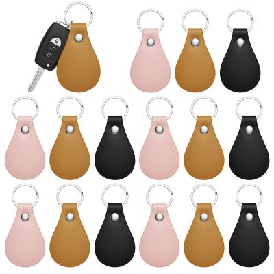 15-Piece PU Leather Keychain Blanks