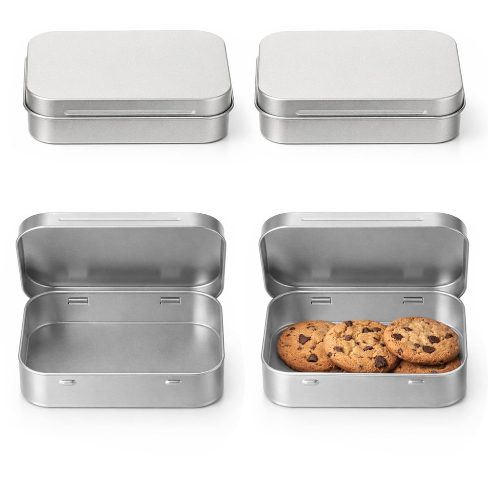 HJZHII 4-Piece Small Metal Tins