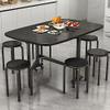 Compact Folding Table for Small Spaces, 100 x 60 cm, Space-Saving Design for Indoor and Outdoor Use, Versatile Dining Solution for Kitchen and Patio view 2