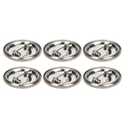 LiebeWH 100 Blank Pin Badge Sets, 25 mm Metal Badges for Name Tags, DIY Brooches and Crafts