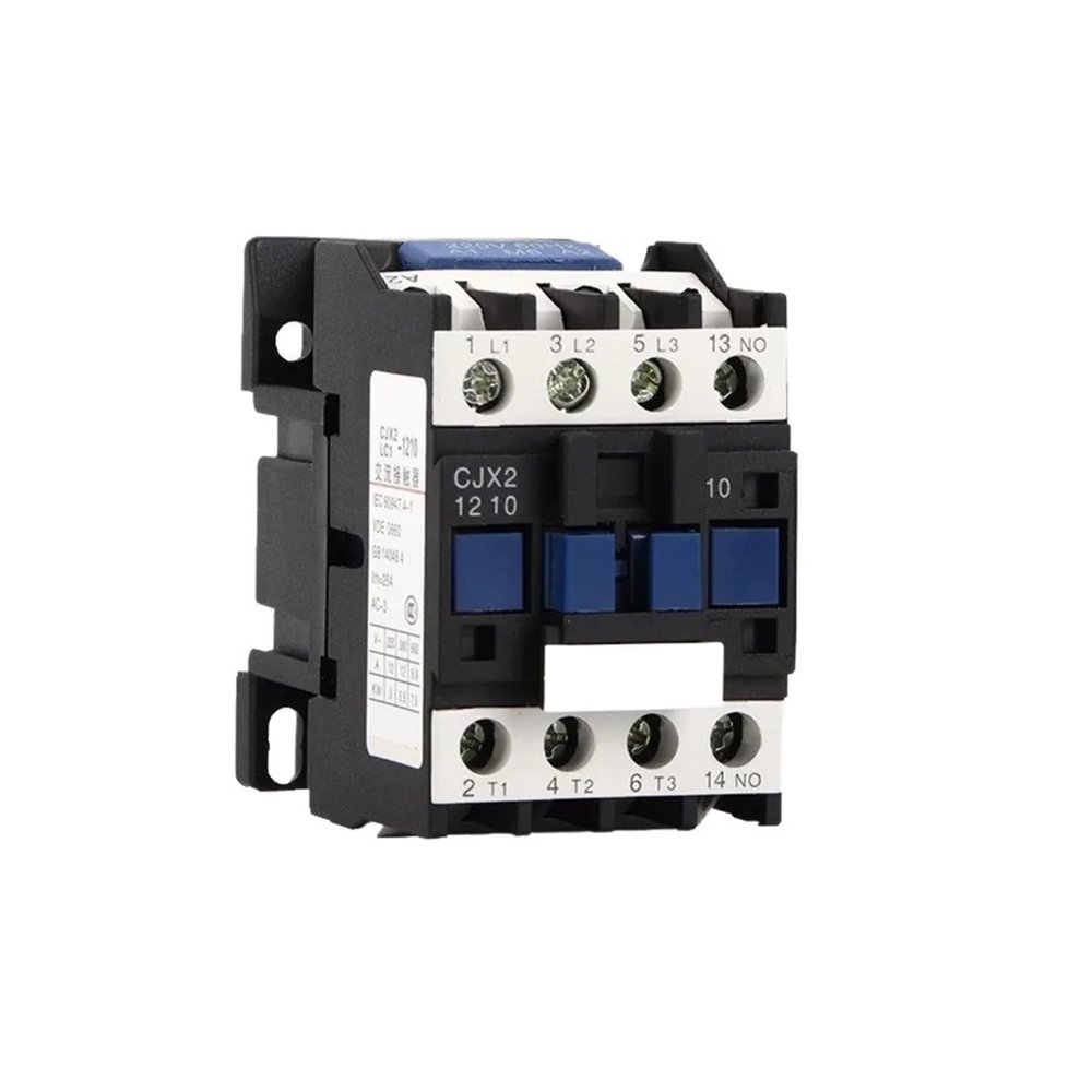 CJX2 AC Contactor 220 V/36 V/110 V, Industrial Control Contactor, Automatic Circuit Rail-Mount Contact NO/NC (CJX2-2510, 220 V)