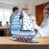 Blue Wooden Baptism Gift for Boys view 3