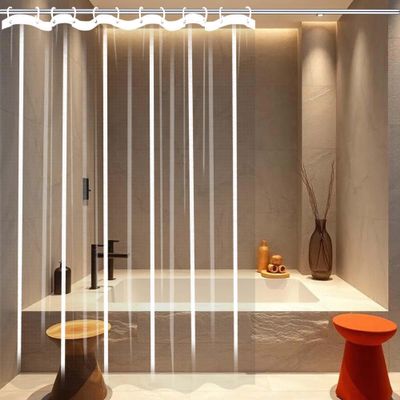 ZTAOPSH Transparent PEVA Shower Curtain, 250 x 140 cm