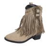 Women's Fringe Cowgirl Ankle Boots with Block Heel view 1