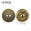 Dianzan Round Metal Buttons, 10 Pieces, Vintage Sewing Buttons view 3