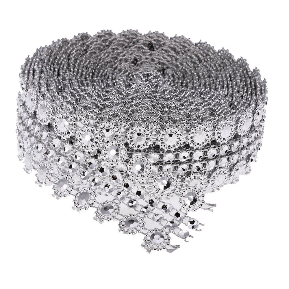 4.5m Rhinestone Chain with Crystal Flowers