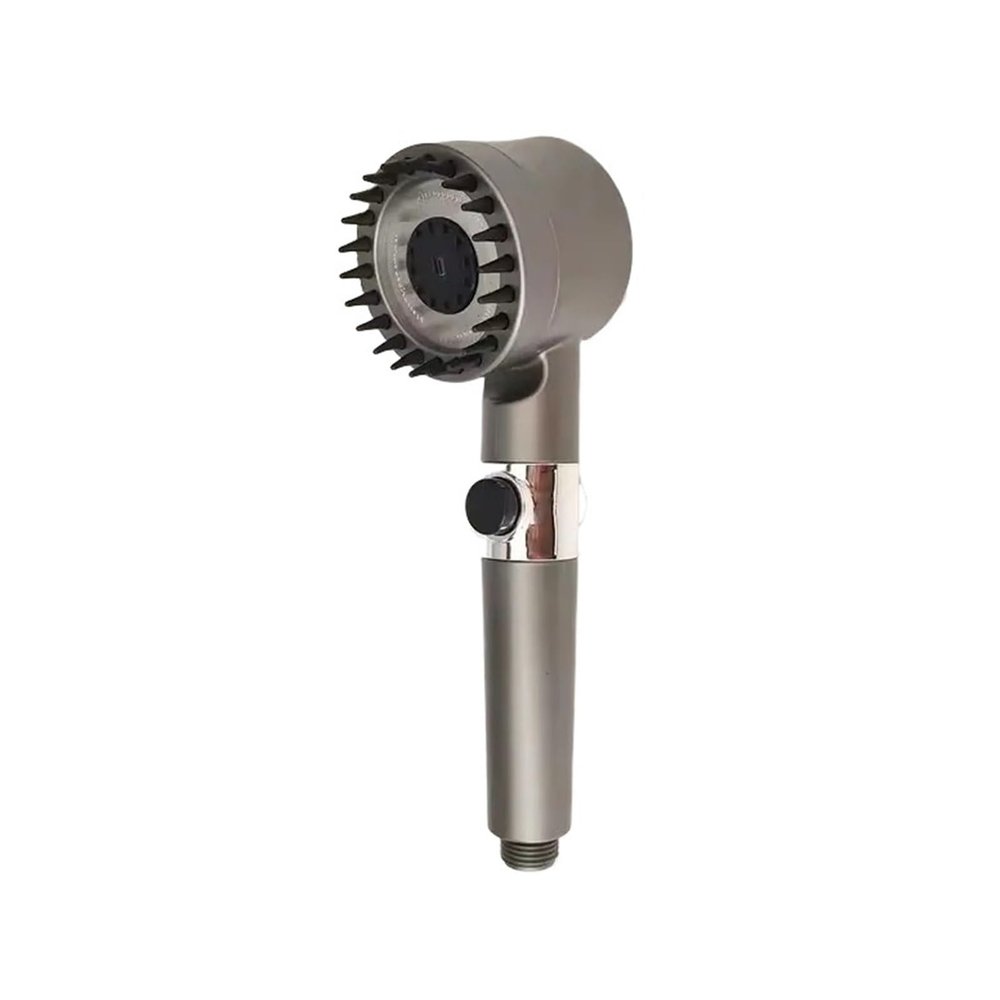 Portable Shower Head with 3 Speed Settings, Black, 5 Filters