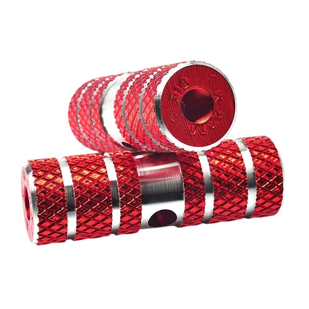 Gettimore Aluminum Alloy Bike Pegs for Mountain Bikes, BMX and Cycling, 70 mm, Rear-Wheel Stunt Foot Pegs, 2-Pack, Black/Orange/Red/Blue