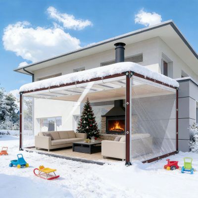 Transparent PE Tarp with Eyelets, 160 x 235 cm, UV-Resistant, Weatherproof