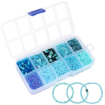 MOTIBACK Blue Bead Set for DIY