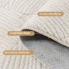 Enyhom Beige Shaggy Short-Pile Area Rug, 120 x 160 cm view 3